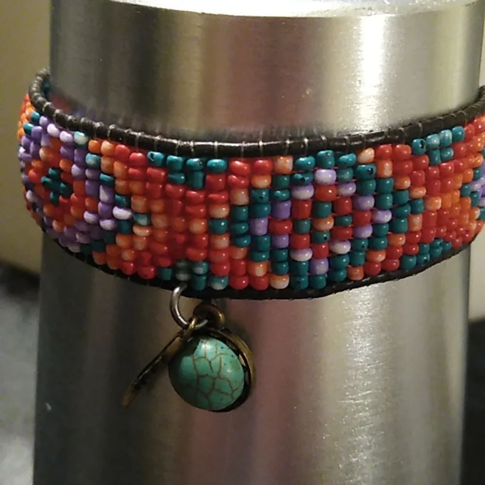 Colorful Beaded Slide Bracelet - Picture 1 of 2